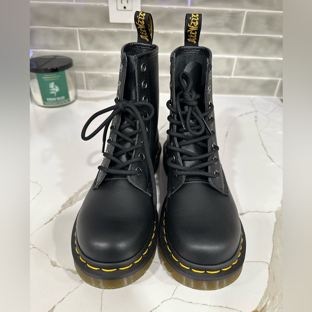 Dr. Martens 1460 Combat Boots. Women’s size 5. Color Black. - Picture 5 of 13
